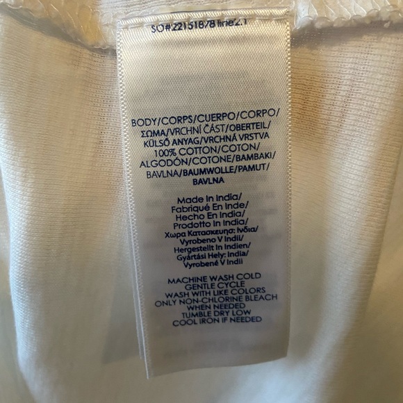 Chaps white tee with buttons NWT - Picture 4 of 5